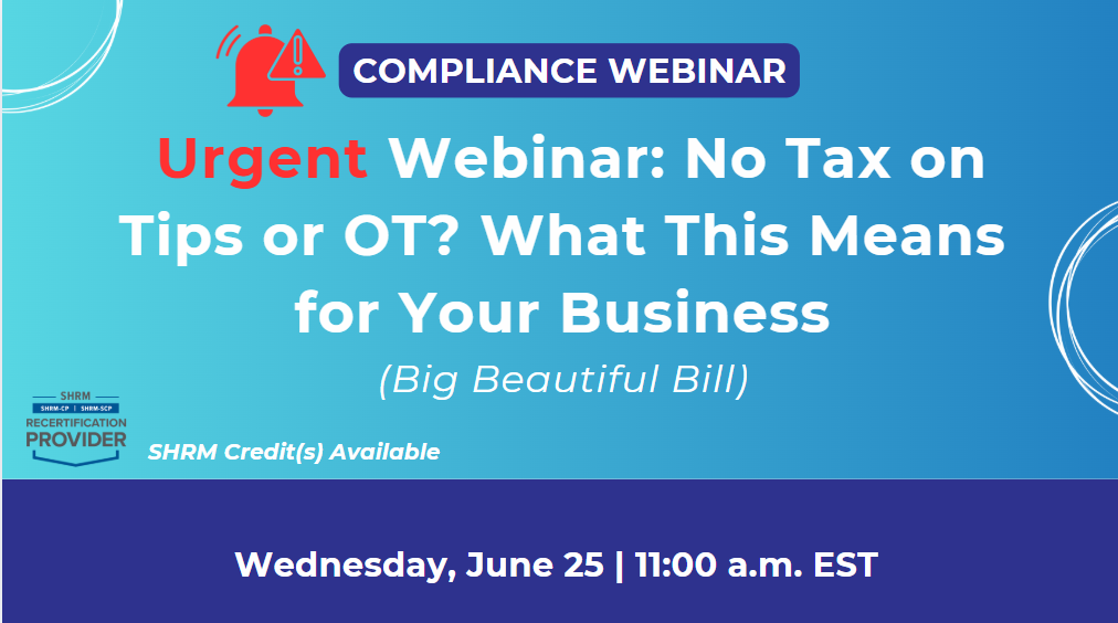 Urgent Big Beautiful Bill Webinar